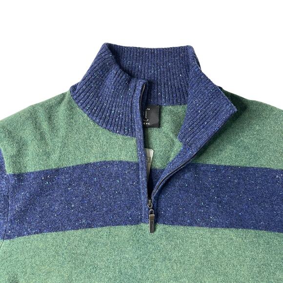 1-38 QI CASHMERE Men's Sweater 1/4 Zip Henley 100% Cashmere Small - Picture 4 of 14